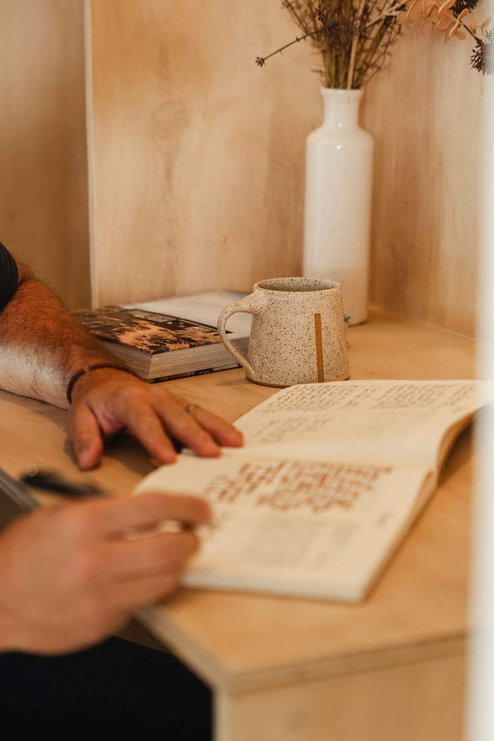 Enjoy the cozy writing desk in the Creosote Bedroom