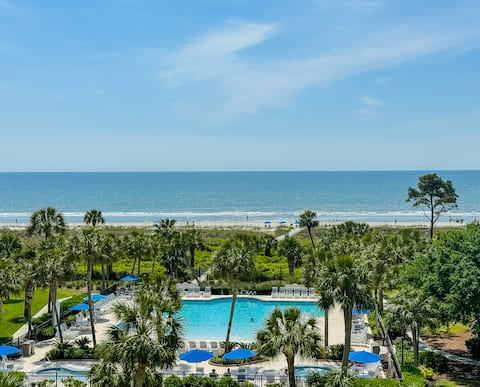 Oceanfront View! Luxury Villa w/ Pool, Hilton Head
