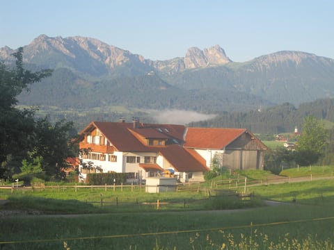 Doppelzimmer mit Aussicht auf die Alpen (Haus Echtler)