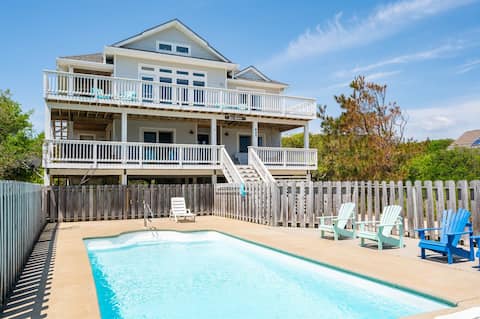 Heated S/W Pool, 500ft to Beach! Dogs OK. Slps 16
