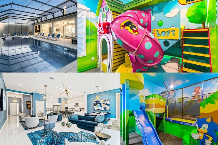 Fun Villa w/ Trampoline, Pirate Theme BR & Arcade - Houses for