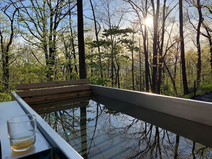 Mountaintop Retreat with Wood Fired Hot Tub