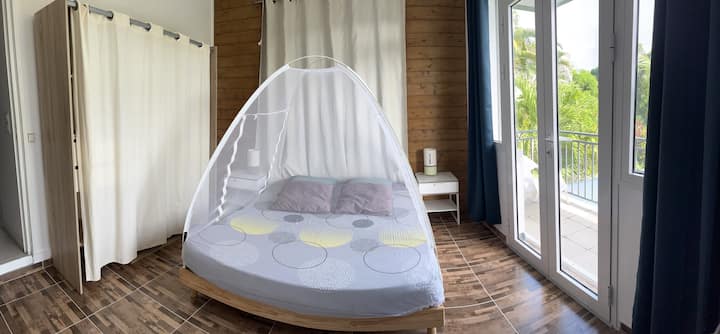 La chambre rénovée du Lodge Cocotier