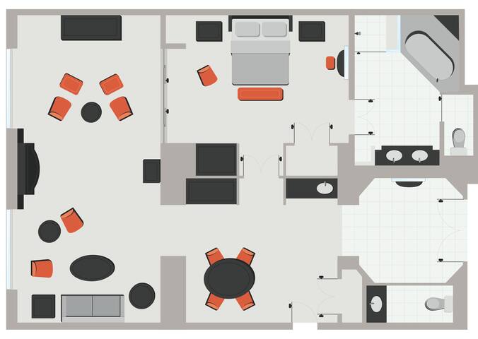 2 Connecting Suites at The Venetian Resort Las Vegas by Suiteness gallery image 5