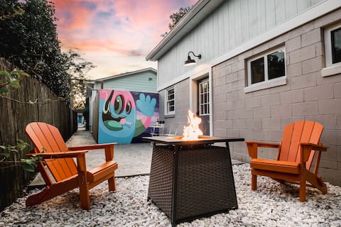 Top performing Airbnb: Industrial Loft w/ Fire Pit · Walk to Dining in North Charleston