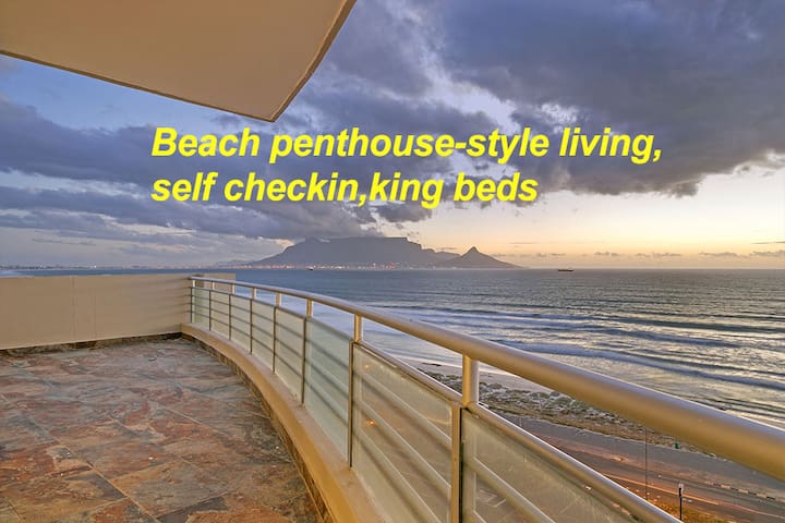 ⭐Beach penthouse-style living,self checkin,king beds⭐