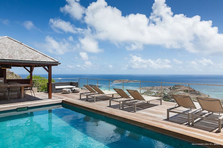 Villa Agave Azul  Contemporary Hilltop Luxury With Sweeping Ocean Views In Vitet, St. Barths - Saint Barthélemy