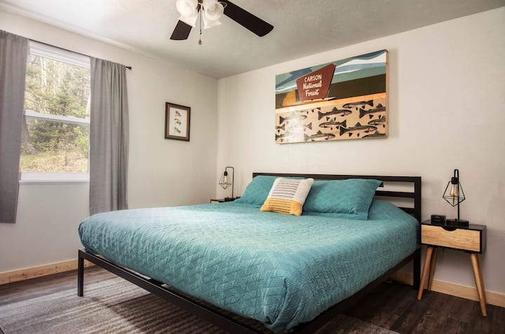 Trout Room - king bed, 2 nightstands w/ charging stations, walk-in closet