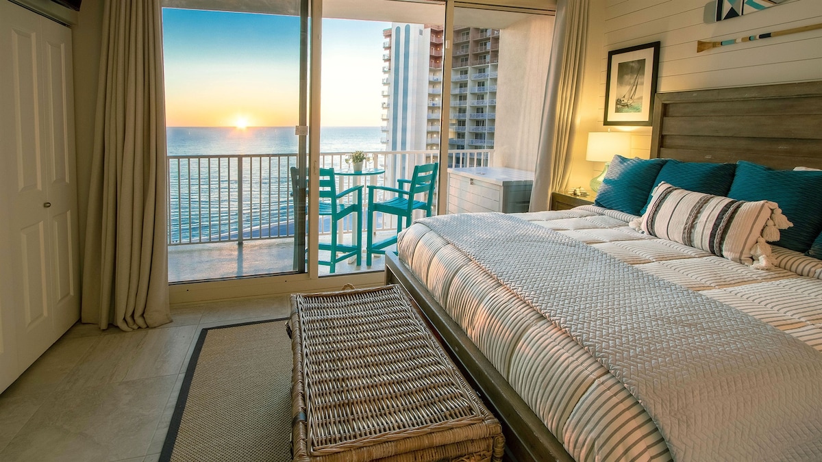 Spectacular sunsets from the master bedroom!