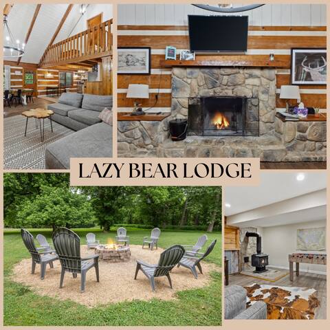 Riverfront Log Home, Kayaks, Firepit, Hot Tub