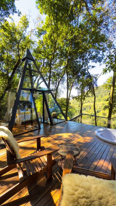 Pyramid cabins of the Itaara Valley, Rio Grande do