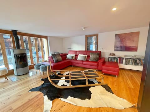 Modern Alpine Chalet in Goms – Near Summer Trails
