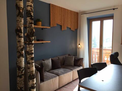 Alpine design in Paganella - Blue Apartment-