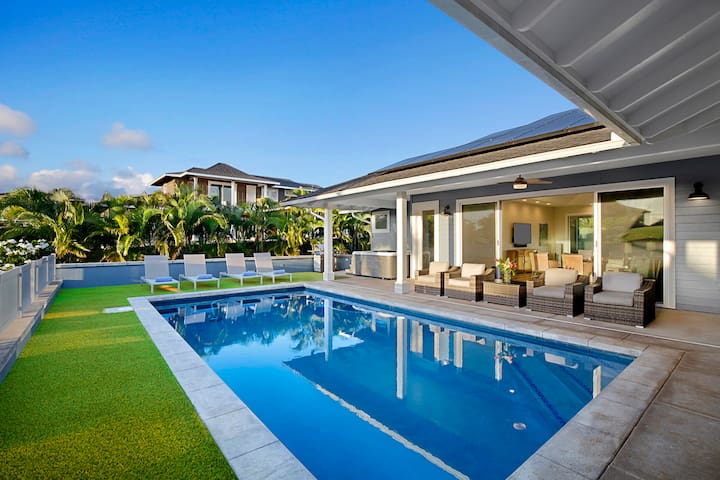 Pomaika’i : New Poipu Villa w/Pool+Spa Near Beach