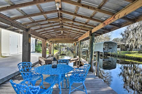 St Johns River Canal Home w/ Grill!