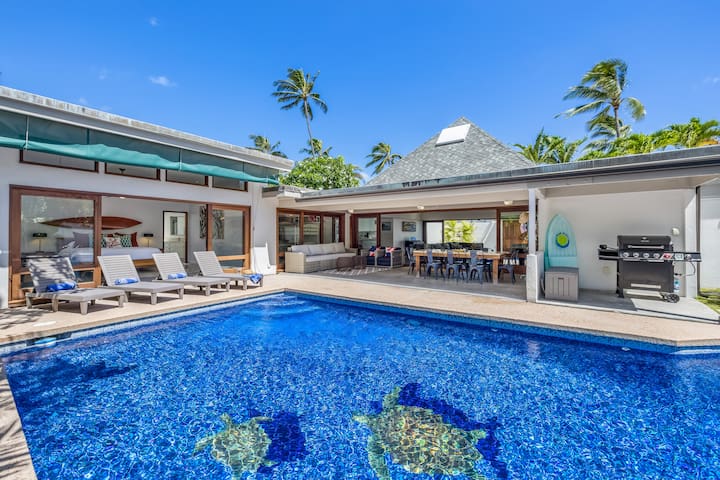 Lokomaika’i Kailua: Private Beach Access, Pool, AC