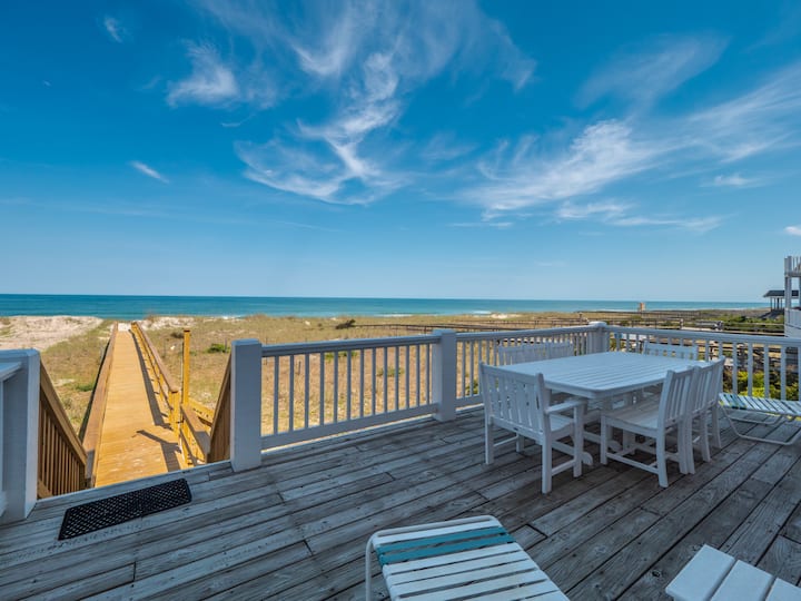 Over The Moon: 3 Dormitorios / 3. 5 Ba Casa En Kure Beach, Capacidad Para 8 - Kure Beach, NC