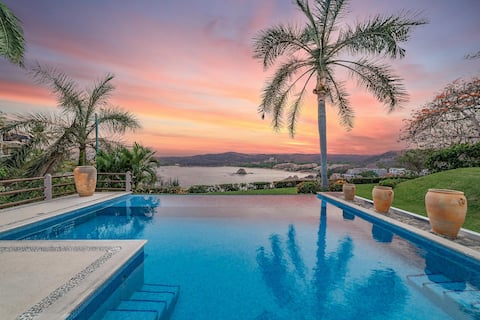 Gated Ocean View Villa with Direct Beach Access