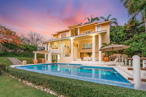 Gated Ocean View Villa with Direct Beach Access