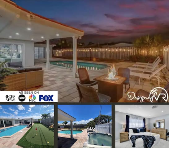 Stunning 4BR Hted Pool &Jacuzzi Close 2 the Beach