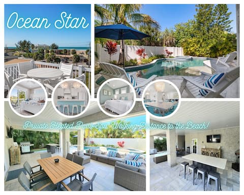 Ocean Star! 7 Bdrms/ 7.5 Baths! Beaches 5min> walk