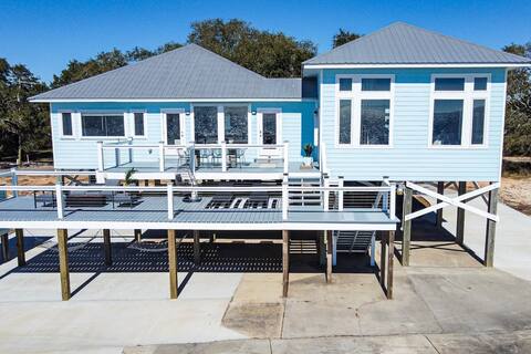 Private Waterfront Beach House with Fire-pit