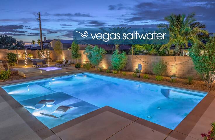 ༄ vegas saltwater – Amazing Pool+Spa, Billiard, RV