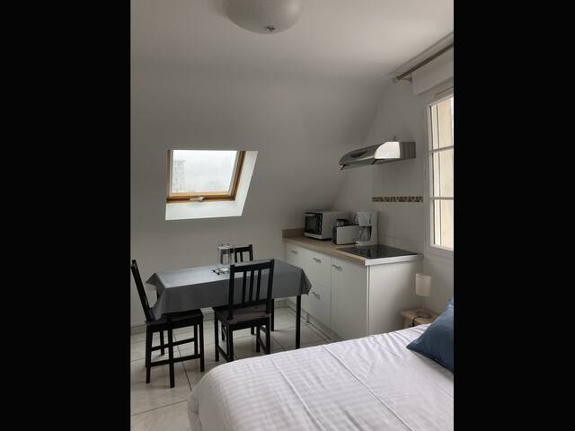 Entire home with 1 bedrooms in Tours - Studio, 15 m2. Upstairs-level. Garden-level