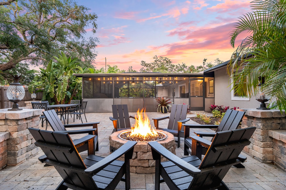 Roselawn St | Piscina privada, chimenea exterior y patio - Casas en  alquiler en Sarasota, Florida, Estados Unidos - Airbnb, image size:1200x800