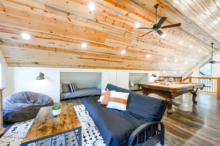 After a day of pool & Xbox, kids will love their cozy twin nooks for sleep!