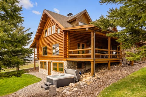 Gallatin Gateway Sanctuary -Log home with spectacu