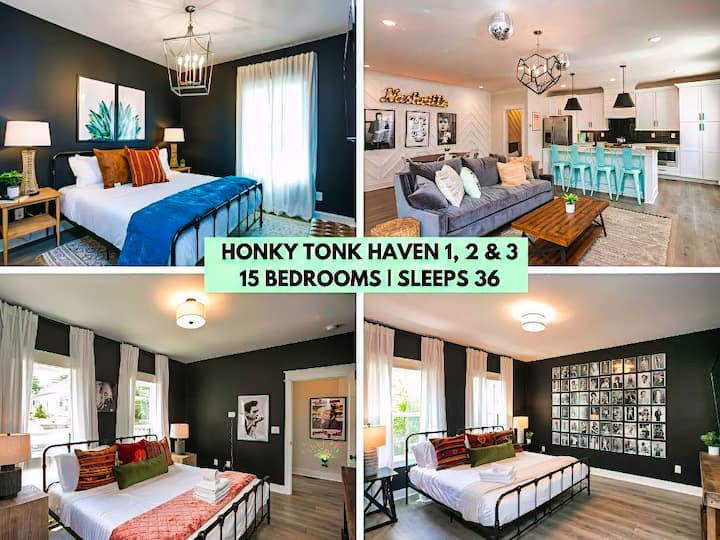 34 Beds | 3 Side By Side | Large Celebrations! - Nashville, TN