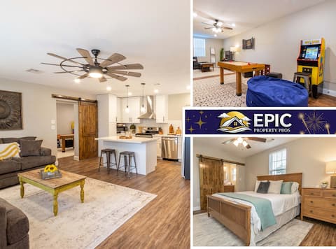 Arcade Fun: Game Room, Patio & 2 King Beds