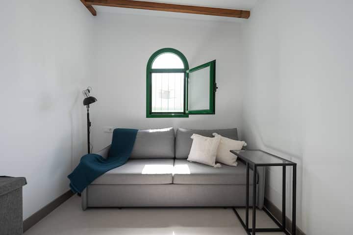 Спална соба со кауч на спуштање, идеална за дополнителни гости во удобен и функционален простор