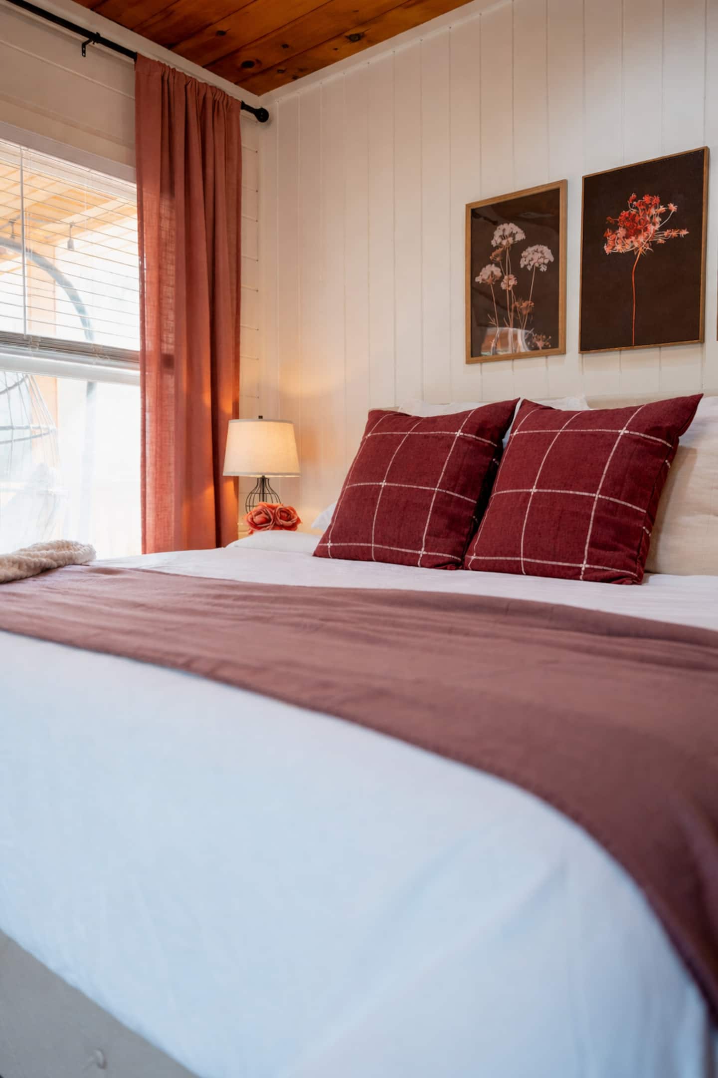 Reach for the throw at the foot of the bed and dim the nightstand lamp when you're finally ready to call it a night