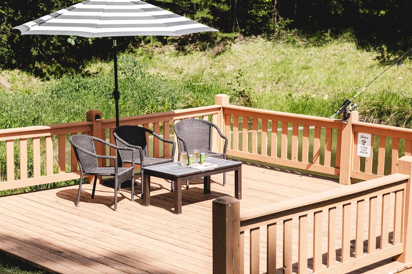 Settle into a chair under the umbrella and let a slow afternoon by the water be the whole plan.