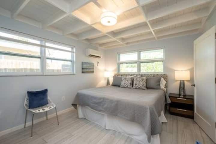 All the beds and linens are new and neutral.