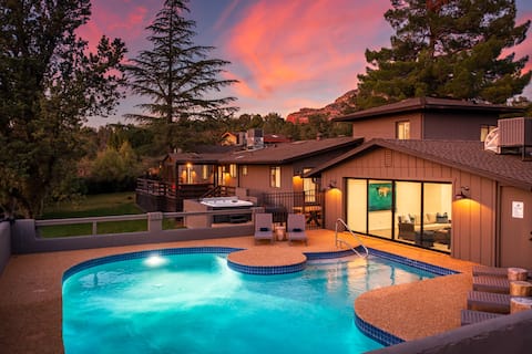 5BR/Heated Pool/Hot Tub/Fire Pit/Views/Yoga/PetsOK