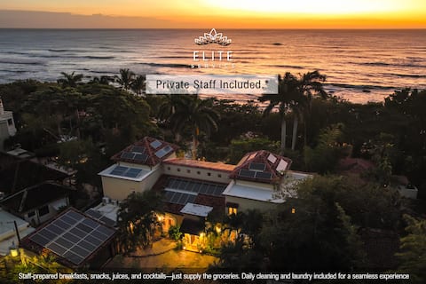 Beachfront, Private Pool, Fire Pit & Sunset view