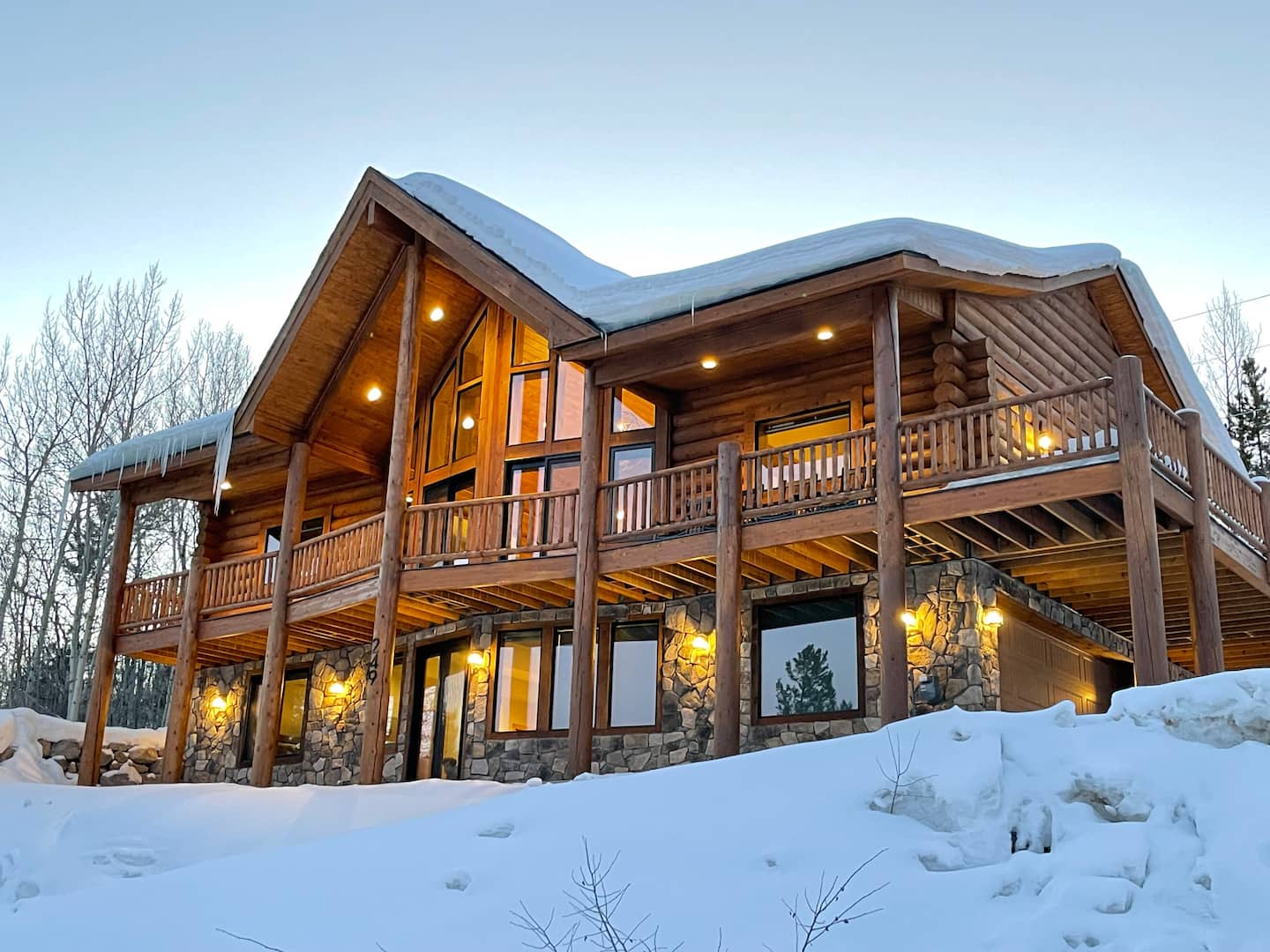 Lakeside Cabin — brand new log construction perched above Shadow Mountain Lake