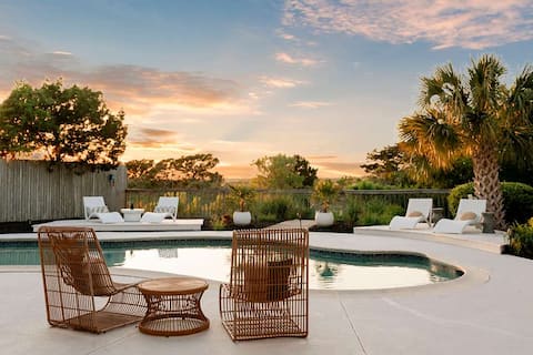 Luxe 5BD Marshfront Home | Pool & Steps to Beach