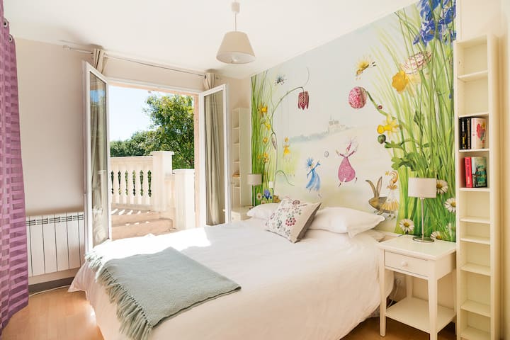 The Princesse's Bedroom 3 with high-quality bedding and its own access to the gardens
