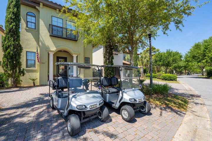 Two Golf Carts ~ Across from Community Pool ~ Near - Houses for Rent in Miramar  Beach, Florida, United States - Airbnb