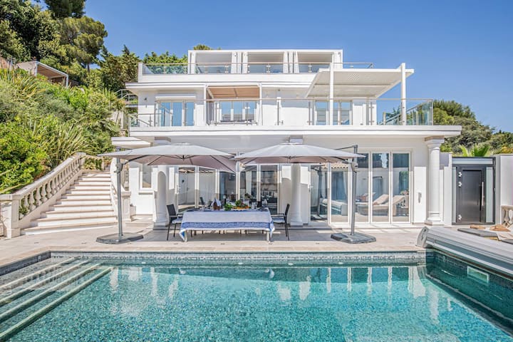 Atemberaubende 6-bett-villa Mit Blick Auf Den Strand Cap D'antibes - Antibes