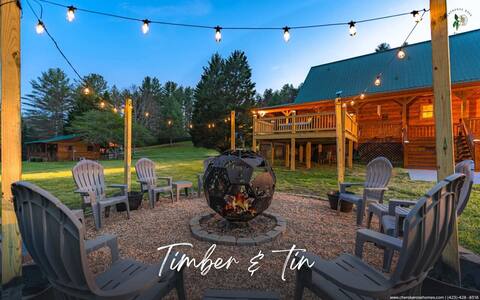 *Cabin* Dog Welcome|CreekFront|FirePit|HotTub
