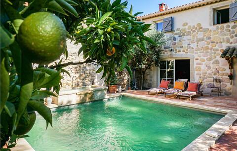 Lovely home in roujan with outdoor swimming pool
