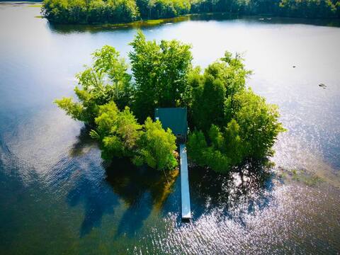 Naughty Dog Private Island Log Cabin
