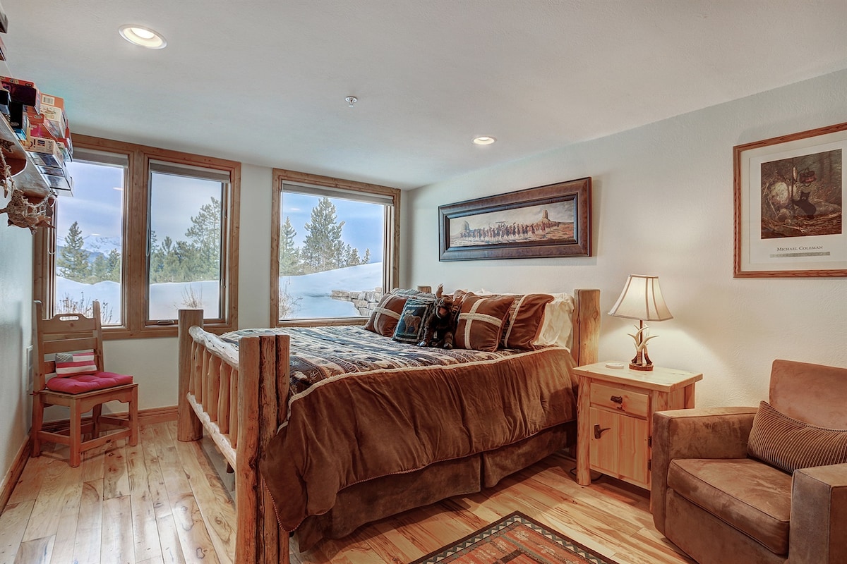 Bedroom #2 with Queen Bed and en-suite five piece bathroom.