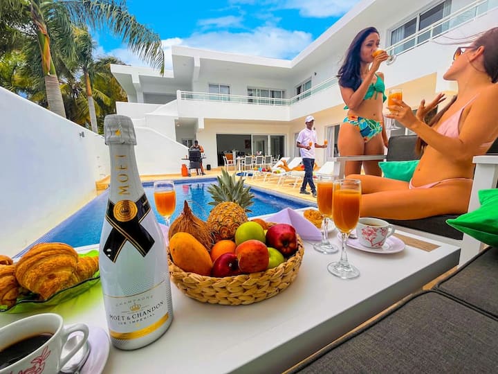 Beach Villa Fiesta With Pool, Bbq And Maid Incl. - Punta Cana