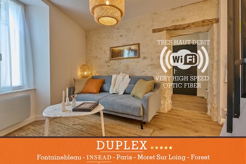 Popular Airbnb listing: Duplex Terrace 7' Fontainebleau Forest - 45' Paris in Moret Loing Et Orvanne